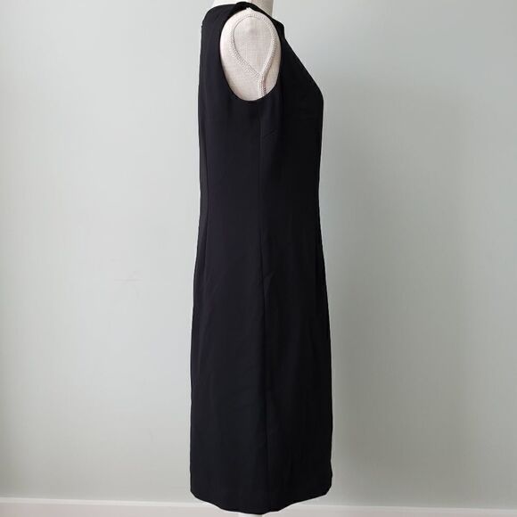 Vansi Fugel women's black dress sleeveless lined Midi Dress Size 10 - Picture 3 of 7